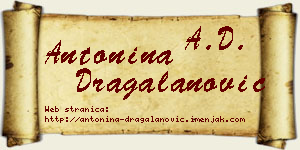 Antonina Dragalanović vizit kartica